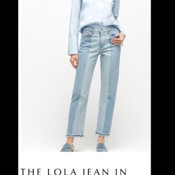 Baldwin Kansas City Lola Jeans Size 26 High Rise Straight Jeans Denim Meridian - Picture 1 of 5